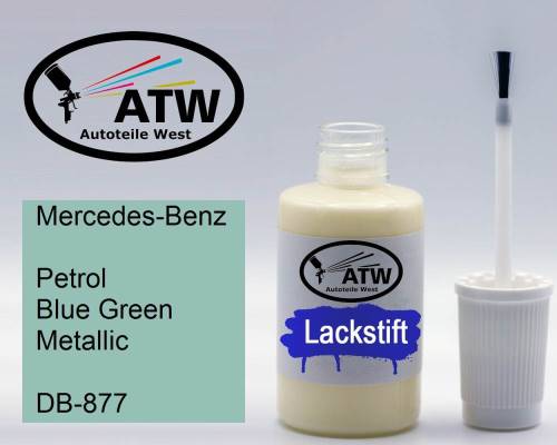 Mercedes-Benz, Petrol Blue Green Metallic, DB-877: 20ml Lackstift, von ATW Autoteile West.